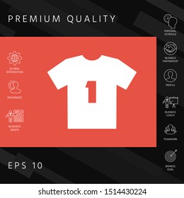 Men's sport T-shirt icon , the silhouette. Menu item in the web design
