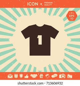 Men's sport T-shirt icon , the silhouette. Menu item in the web design