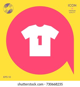 Men's sport T-shirt icon , the silhouette. Menu item in the web design