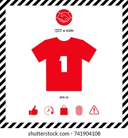 Men's sport T-shirt icon , the silhouette. Menu item in the web design