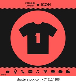 Men's sport T-shirt icon , the silhouette. Menu item in the web design