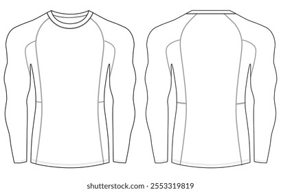 Men's  sports  Compression Shirts Long Sleeve gym t shirt vector illustration  design