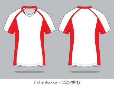 Men's Sports Polo Shirts Design 
: White / Red