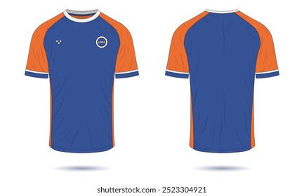 Men's sportswear mockup front and back view