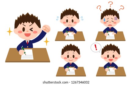 
Men's student set to write tests and documents (blazer)