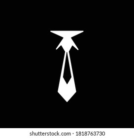 Men's style logo template design with a a tie