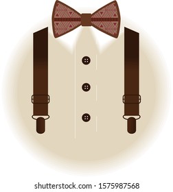 Mens Style Shirt Bow Tie Stock Vector (Royalty Free) 1575987568