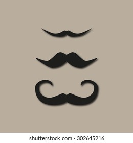 Men's stylish mustache.