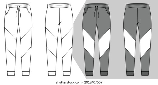 945 Track pants template Images, Stock Photos & Vectors | Shutterstock