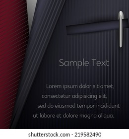 Men's suit and tie. Vector EPS 10.