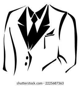 Men's suit vector design suitable for stickers, logos, and others