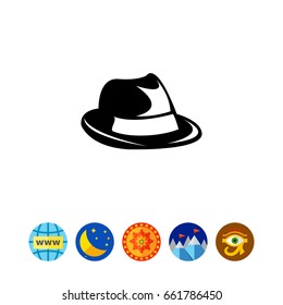 Mens Summer Hat Icon