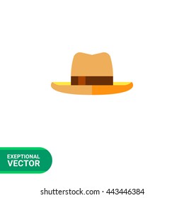 Mens Summer Hat Vector Icon