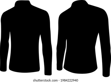 Mens sweaters in a set. Vector image.