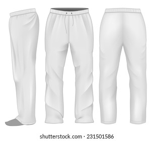 Mens Sweatpants White Vector Illustration Stock Vector (Royalty Free ...