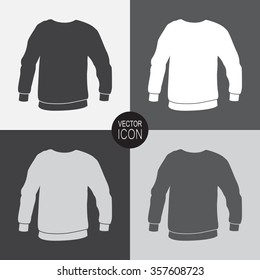 Men's sweatshirt vector icon.