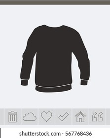 Men's sweatshirt vector icon.