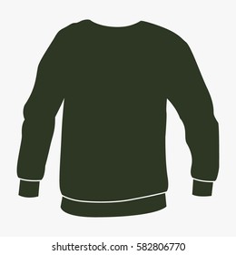 Men's sweatshirt vector icon.