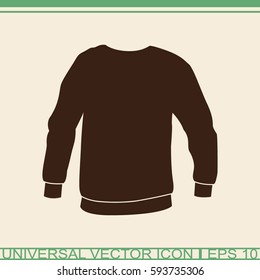 Men's sweatshirt vector icon.