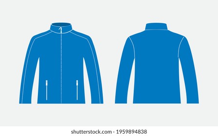 Men's sweatshirt-hoodie template. Vector illustration.