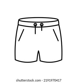 Mens Swimming Shorts Template Vector Icon Stock Vector (Royalty Free ...