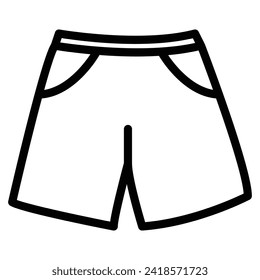 Men's swimming trunks.  Vector illustration isolated on white.