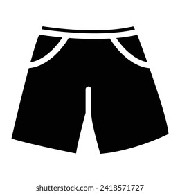 Men's swimming trunks.  Vector illustration isolated on white.