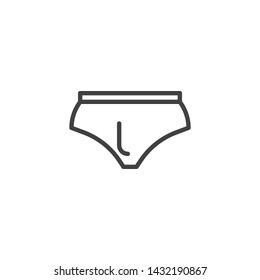 Men's swimwear line icon. Underwear panties linear style sign for mobile concept and web design. Underpants outline vector icon. Symbol, logo illustration. Vector graphics