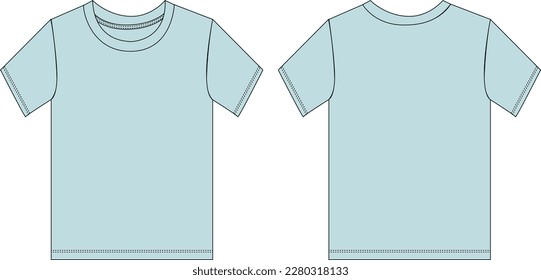 MEN'S TEE FLAT SKETCH DESIGN - CAD