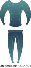 Men's thermal underwear for warming when skiing or snowboarding in winter