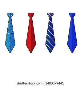 
men's ties stock vector illustration