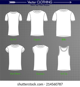  Men's Top. Slim Fit, Regular, XXL, Slim Fit,  Short sleeve, Tank Top. Basic Filled Shapes T-Shirt Collection