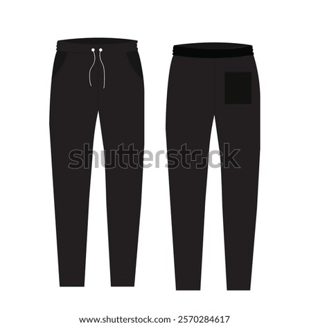 Men's Track Pant flat sketch 