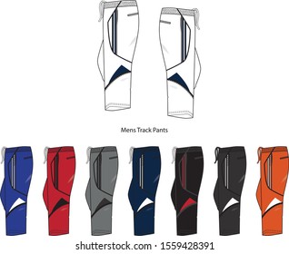 Mens Track Pants Fashion Flat Templates