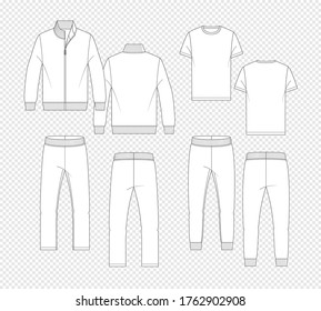 Men's tracksuit vector template for your design. Vector illustration.