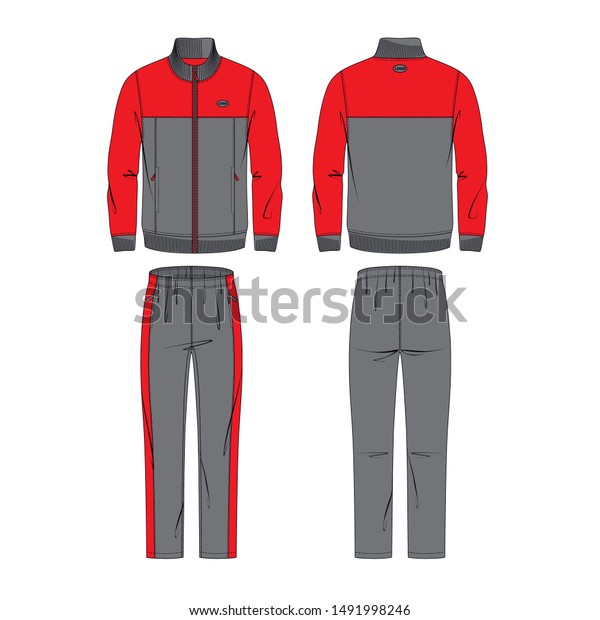 Mens Tracksuit Vector Template Your Design Stock Vector (Royalty Free ...