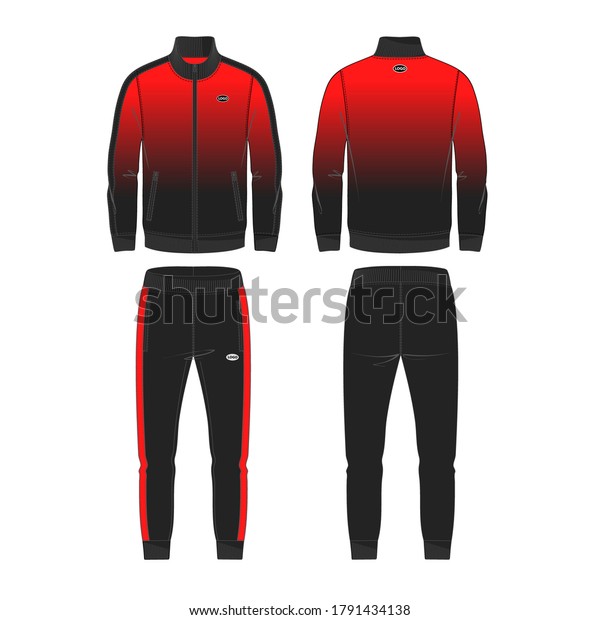 Mens Tracksuit Vector Template Your Design Stock Vector (Royalty Free