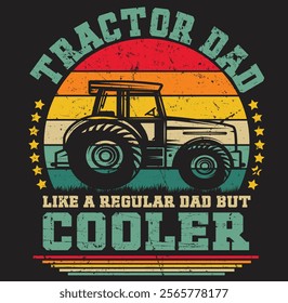 Mens Tractor Dad Like A Regular Dad Tractor Father's Day Eps, Png, Dxf, Digital Download