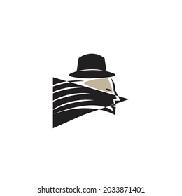 men's triangle logo in a hat for a brand