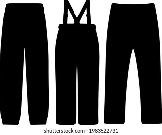 Mens trousers and sweatpants in a set.