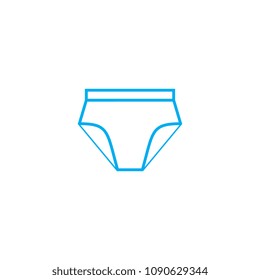 Men's trunks vector thin line stroke icon. Men's trunks outline illustration, linear sign, symbol concept.