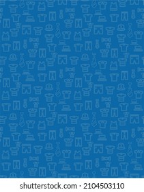 Men's T-Shirt Clothing and accessories. Chalk drawing style. Hand drawn seamless pattern
