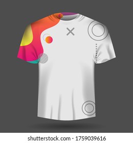 Men's T-shirt with colorized vector template