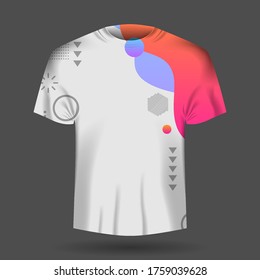 Men's T-shirt with colorized vector template