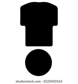 Men's T-shirt Icon. Clothing Label or Pictogram Tag.