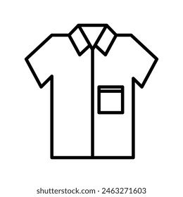 Men's t-shirt icon flat design silhouette illustration on white background 