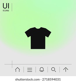 Icono de la camiseta de los hombres, la silueta, Elementos para su diseño