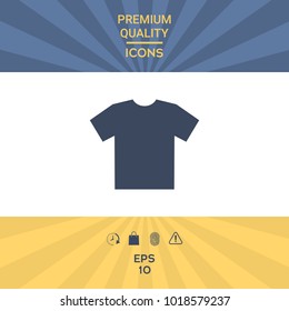 Men's T-shirt icon , the silhouette. Menu item in the web design