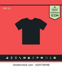 Men's T-shirt icon , the silhouette. Menu item in the web design