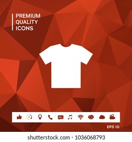 Men's T-shirt icon , the silhouette. Menu item in the web design
